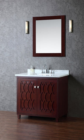 Image of Seacliff by Ariel Turnberry 36" Single Sink Vanity Set in Walnut SC-TUR-36-SWA