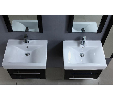 Image of SET OF TWO OF 24" SINK CHEST - SOLID WOOD - NO FAUCET WA3102