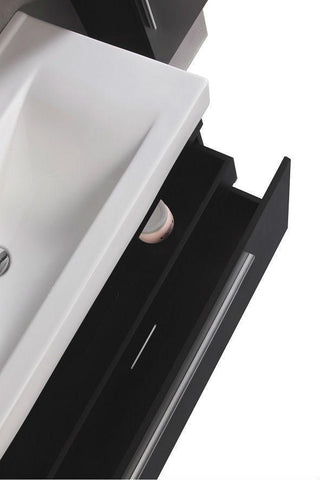 Image of Sink Vanity with Mirror and Side Cabinet- NO FAUCET WT9002