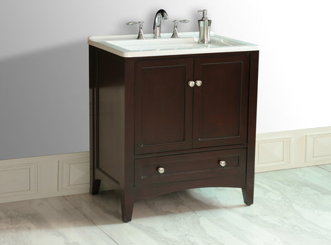Image of Stufurhome 30 inch Espresso Laundry Utility Sink GM-Y01