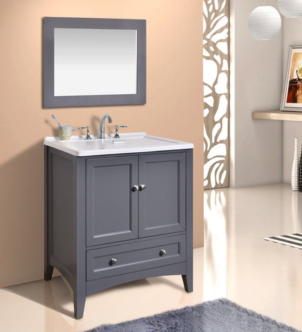 Image of Stufurhome 30 inch Grey Laundry Utility Sink GM-Y01G