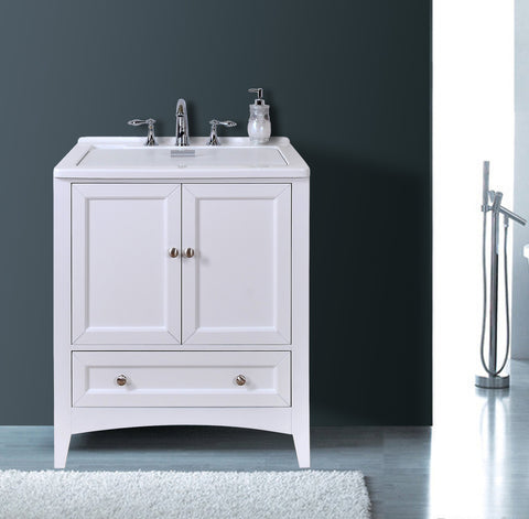 Image of Stufurhome 30 inch White Laundry Utility Sink GM-Y01W