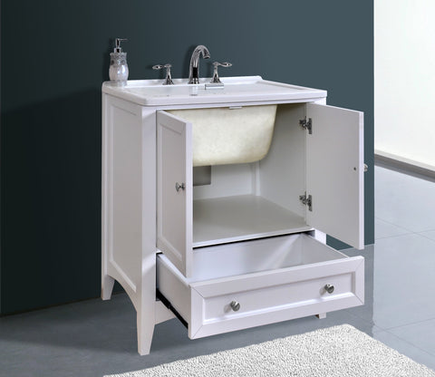 Image of Stufurhome 30 inch White Laundry Utility Sink GM-Y01W