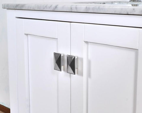Image of Stufurhome 36 inch Malibu Pure White Single Sink Bathroom Vanity GM-6412-36PW-CR