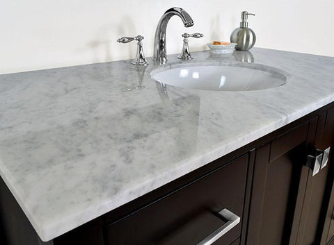 Image of Stufurhome 48 inch Malibu Espresso Single Sink Bathroom Vanity GM-6412-48ES-CR