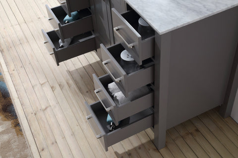 Image of Stufurhome 48 inch Malibu Grey Single Sink Bathroom Vanity GM-6412-48GY-CR