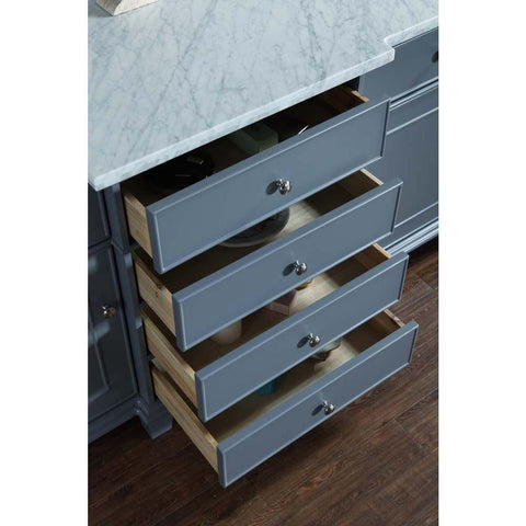 Image of Stufurhome Cadence Grey 60 inch Double Sink Bathroom Vanity with Mirror HD-7000G-60-CR