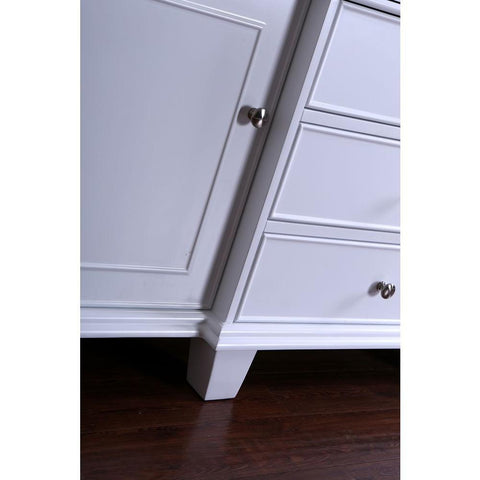 Image of Stufurhome Cadence White 72 inch Double Sink Bathroom Vanity with Mirror HD-7000W-72-CR