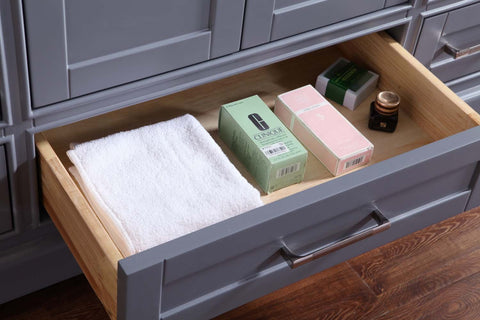 Image of Stufurhome Newport Grey 48 inch Single Sink Bathroom Vanity with Mirror HD-7130G-48-CR