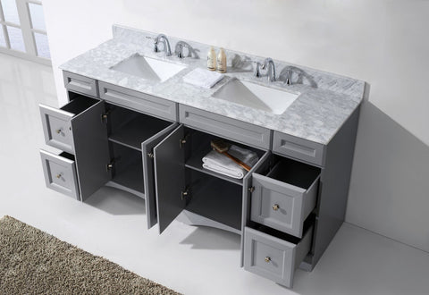 Image of Talisa 72" Double Bathroom Vanity ED-25072-WMSQ-ES