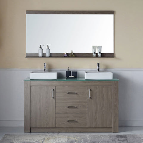 Image of Tavian 60" Double Bathroom Vanity KD-90060-G-GO