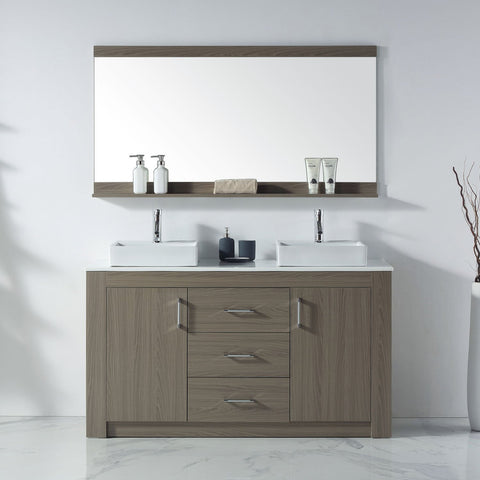 Image of Tavian 60" Double Bathroom Vanity KD-90060-G-GO