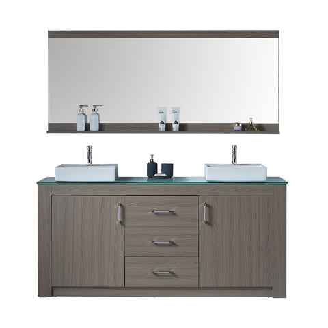 Image of Tavian 72" Double Bathroom Vanity KD-90072-G-GO