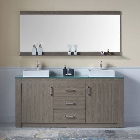Image of Tavian 72" Double Bathroom Vanity KD-90072-G-GO