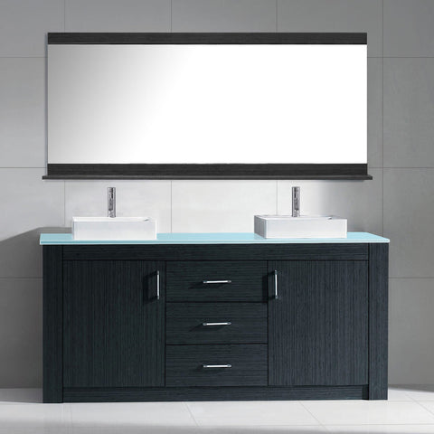 Image of Tavian 72" Double Bathroom Vanity KD-90072-G-GO