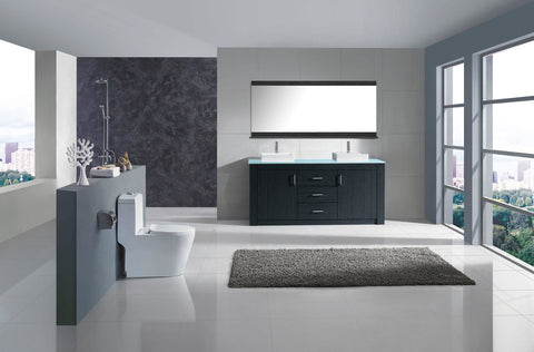 Image of Tavian 72" Double Bathroom Vanity KD-90072-G-GO