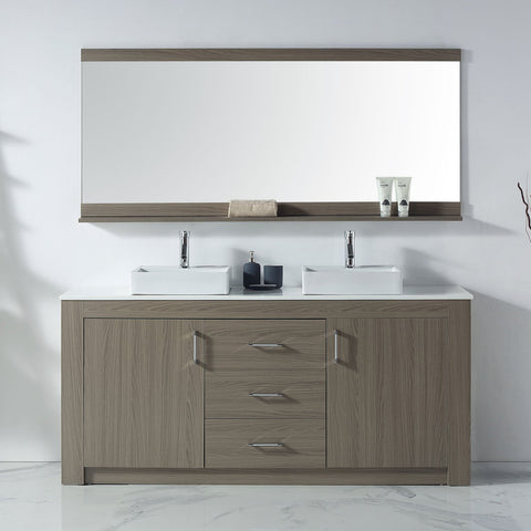 Image of Tavian 72" Double Bathroom Vanity KD-90072-G-GO