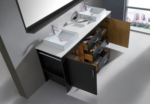 Image of Tavian 72" Double Bathroom Vanity KD-90072-G-GO