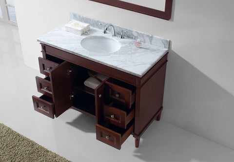 Image of Tiffany 48" Single Bathroom Vanity ES-40048-WMRO-GR
