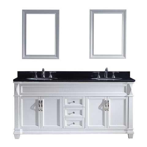 Image of Victoria 72" Double Bathroom Vanity MD-2672-BGRO-WH