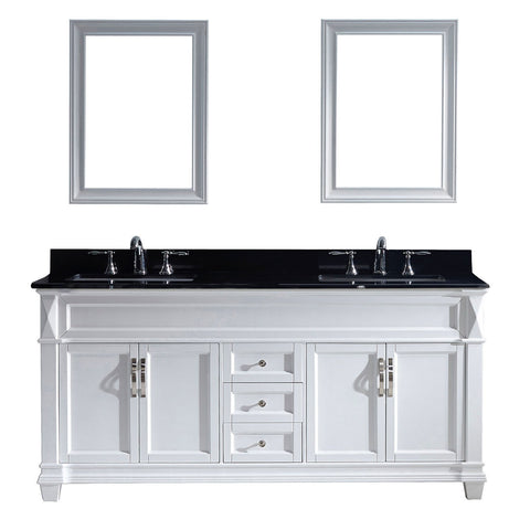 Image of Victoria 72" Double Bathroom Vanity MD-2672-BGSQ-WH