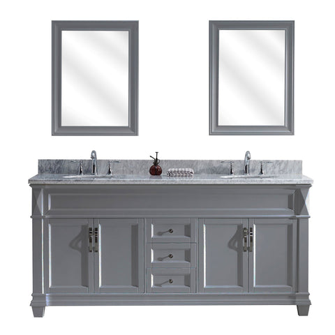 Image of Victoria 72" Double Bathroom Vanity MD-2672-WMRO-GR