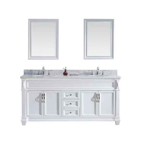 Image of Victoria 72" Double Bathroom Vanity MD-2672-WMRO-WH