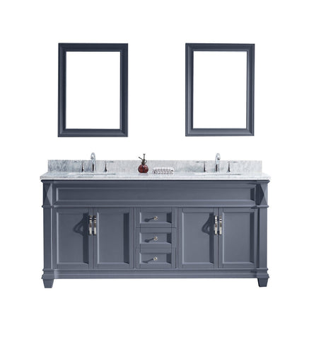 Image of Victoria 72" Double Bathroom Vanity MD-2672-WMSQ-GR
