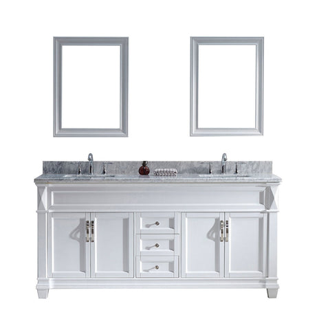 Image of Victoria 72" Double Bathroom Vanity MD-2672-WMSQ-WH
