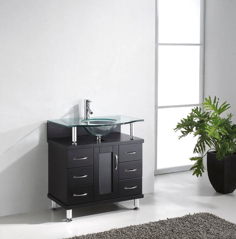 Image of Vincente 32" Single Bathroom Vanity MS-32-FG-ES