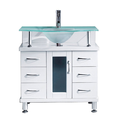 Image of Vincente 32" Single Bathroom Vanity MS-32-FG-WH