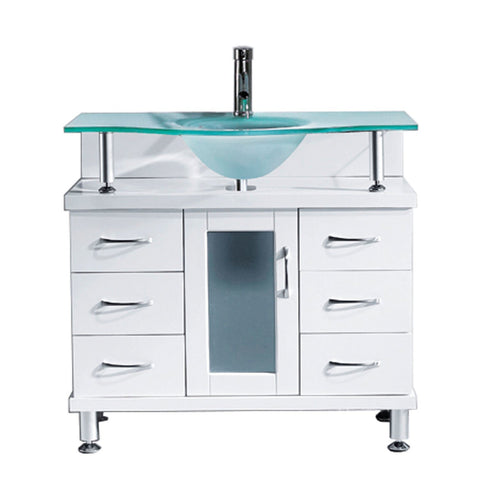 Image of Vincente 36" Single Bathroom Vanity MS-36-FG-WH