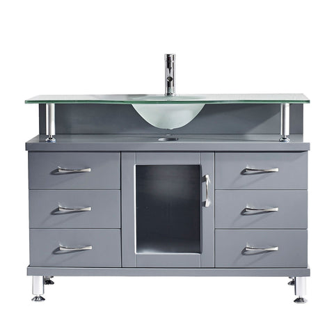 Image of Vincente 48" Single Bathroom Vanity MS-48-FG-GR