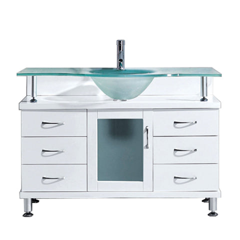 Image of Vincente 48" Single Bathroom Vanity MS-48-FG-WH