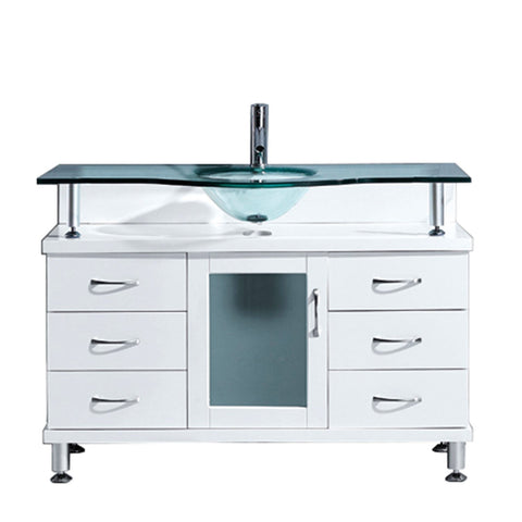 Image of Vincente 48" Single Bathroom Vanity MS-48-G-WH