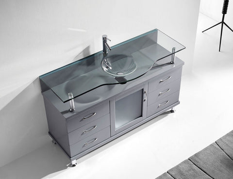 Image of Vincente 55" Single Bathroom Vanity MS-55-FG-ES