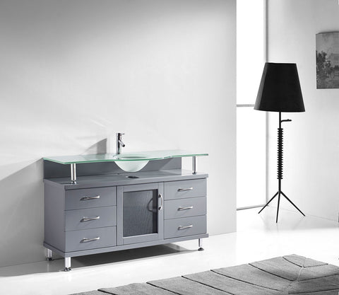 Image of Vincente 55" Single Bathroom Vanity MS-55-FG-ES