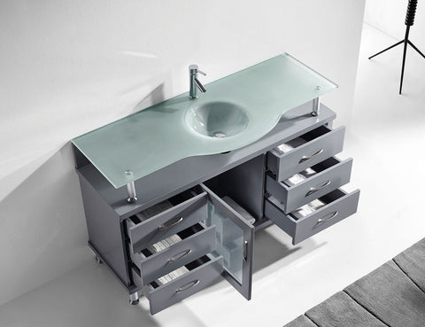 Image of Vincente 55" Single Bathroom Vanity MS-55-FG-ES