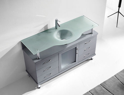Image of Vincente 55" Single Bathroom Vanity MS-55-FG-ES