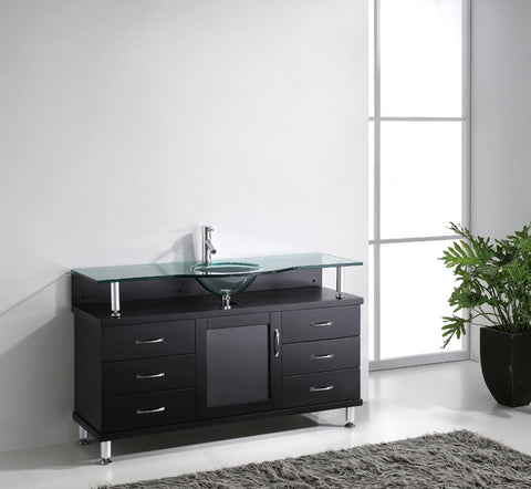 Image of Vincente 55" Single Bathroom Vanity MS-55-FG-ES
