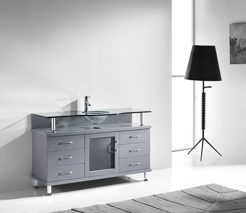 Image of Vincente 55" Single Bathroom Vanity MS-55-FG-ES