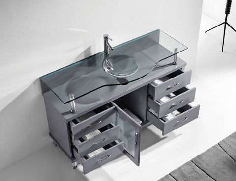 Image of Vincente 55" Single Bathroom Vanity MS-55-FG-ES