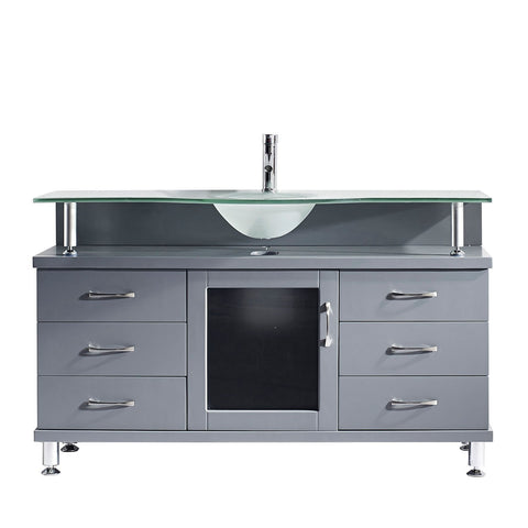 Image of Vincente 55" Single Bathroom Vanity MS-55-FG-GR