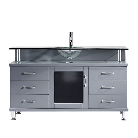 Image of Vincente 55" Single Bathroom Vanity MS-55-G-GR