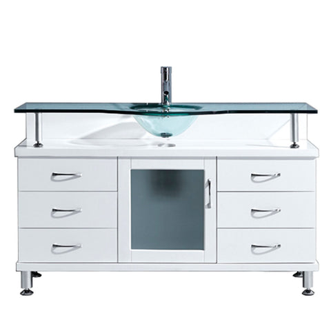 Image of Vincente 55" Single Bathroom Vanity MS-55-G-WH