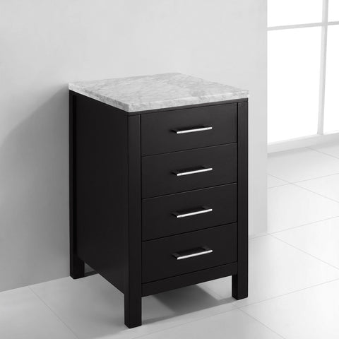 Image of Vincente Rocco 59" Double Bathroom Vanity in Espresso with Marble Top and Sink MDC-2120-WM-ES