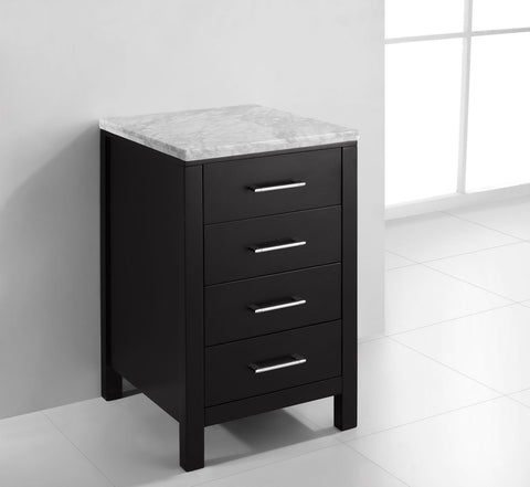 Image of Vincente Rocco 59" Double Bathroom Vanity in Espresso with Marble Top and Sink MDC-2120-WM-ES