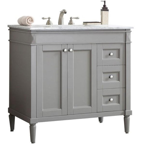 Image of Vinnova Catania 36" Contemporary Grey Single Sink Vanity 715036-GR-CA-NM