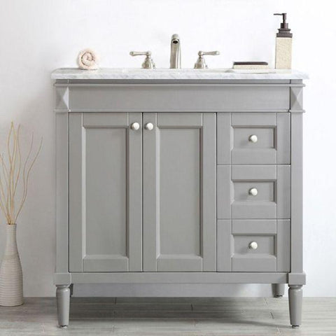 Image of Vinnova Catania 36" Contemporary Grey Single Sink Vanity 715036-GR-CA-NM