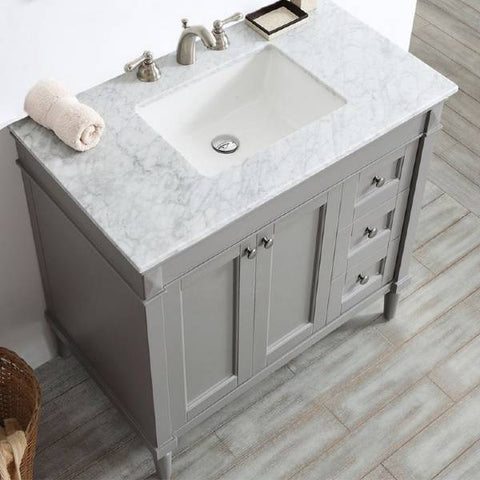 Image of Vinnova Catania 36" Contemporary Grey Single Sink Vanity 715036-GR-CA-NM